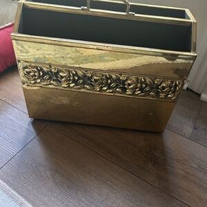 Vintage Brass Magazine Holder